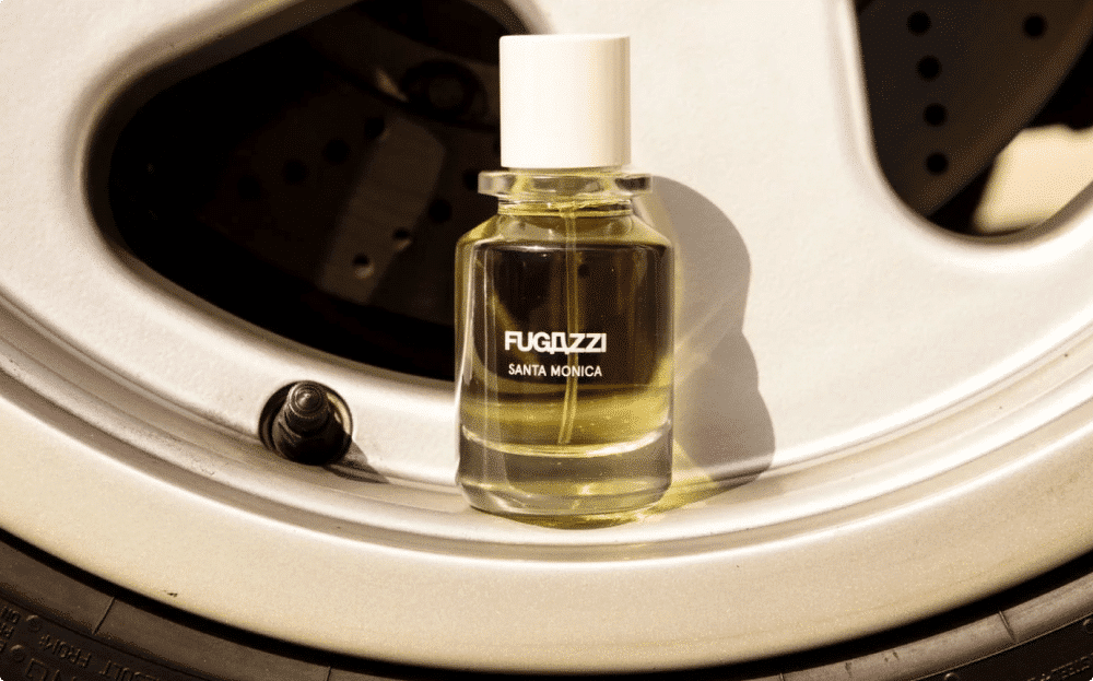Fugazzi bottle on wheel